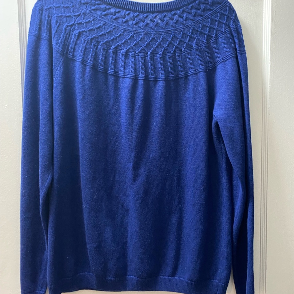 Talbots Royal Blue Crewneck Sweater women - Picture 6 of 7